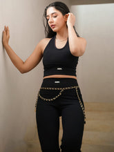 Black Rib Sports Crop