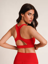 Cherry Red Compression Swift Sports Bra