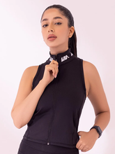 Combat Zip Up Top Black