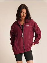 Contrast Stitch Cherry Cola Jacket