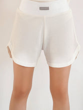 Cream Plush Waffle Shorts