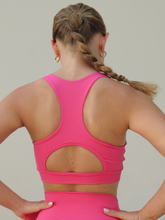 Hot Pink Compression Swift Racer Back Sports Bra