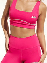 Hot Pink Square Neck Compression Swift Sports Bra