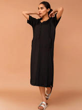 Luxe Rib Henley Everyday Dress