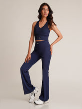 Navy Blue Soft Rib Sports Crop