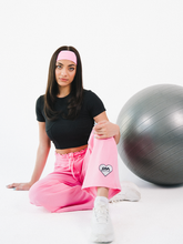 Pink Terry Wide Leg Pants