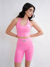 Paradise Pink Seamless Halter Neck Sports Bra