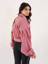 Metallic Rose Bomber Jacket